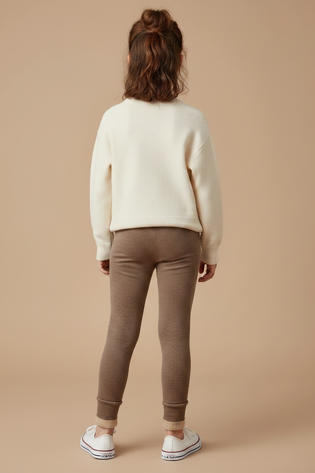 Pantalon Velours Côtelé Marron Enfant Chaud - vue 2