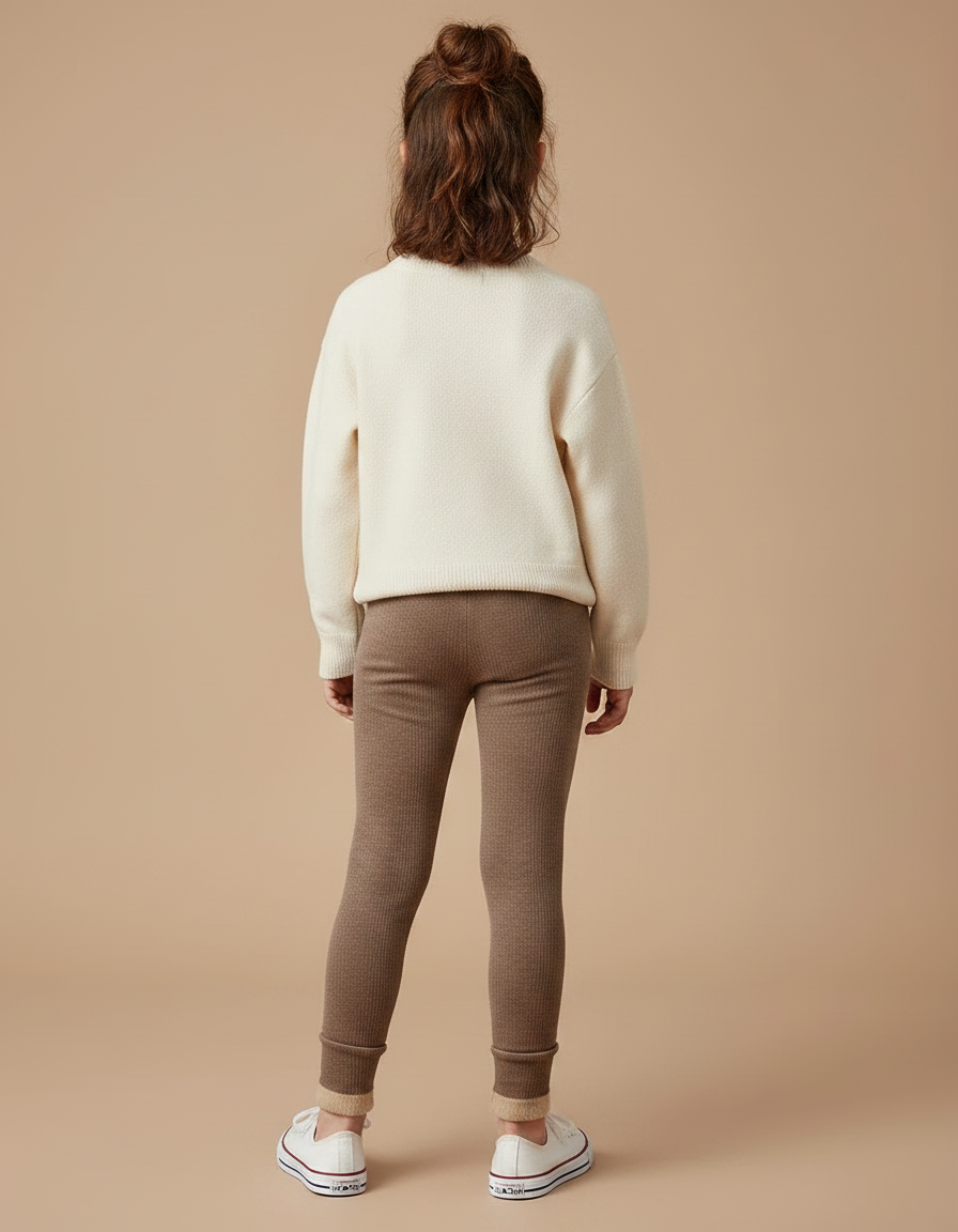 Pantalon Velours Côtelé Marron Enfant Chaud - vue 2