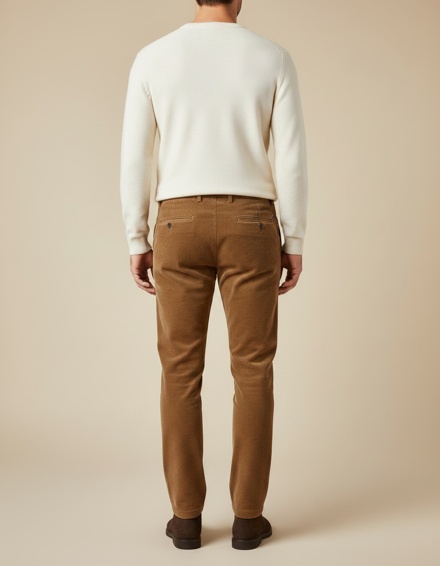 Pantalon Velours Camel Homme - Cordé - vue 2