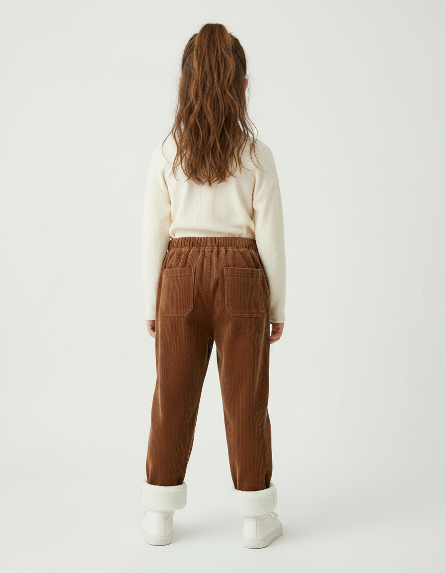 Pantalon Velours Baggy - Marron Cordé - vue 2