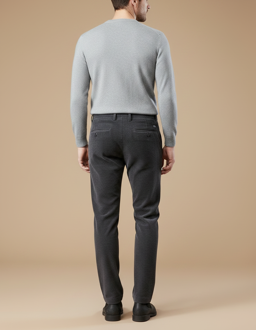 Pantalon Homme Velours Milleraies - Gris Cordé - vue 2