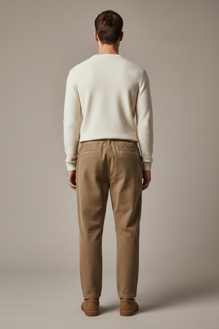 Pantalon De Travail Velour - Camel Cordé - vue 2