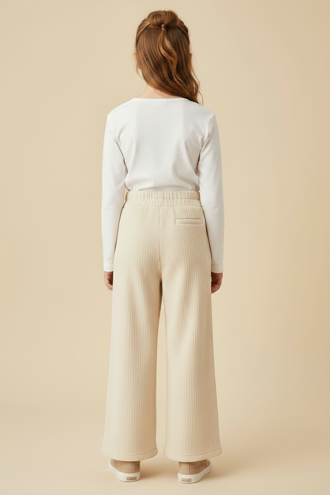 Pantalon Velours Côtelé Large Beige Enfant - Cordé - vue 2