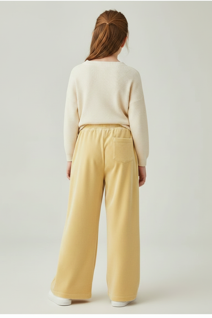 Pantalon Velours Jaune Ample Décontracté Enfant - vue 2