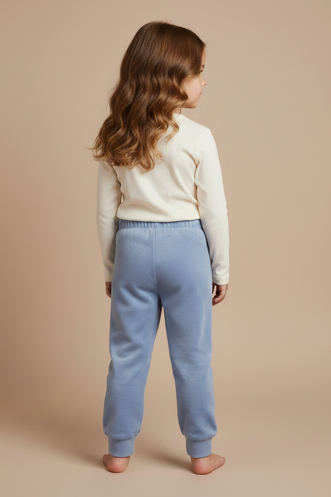Pantalon Velours Bleu Doux Confortable Enfant - vue 2