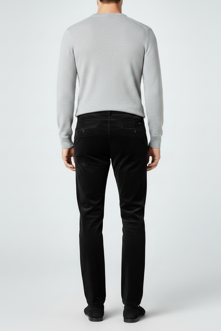 Pantalon Velour Homme Noir - Cordé - vue 2
