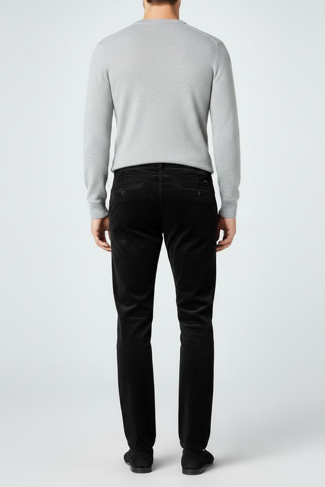 Pantalon Velour Homme Noir - Cordé - vue 2