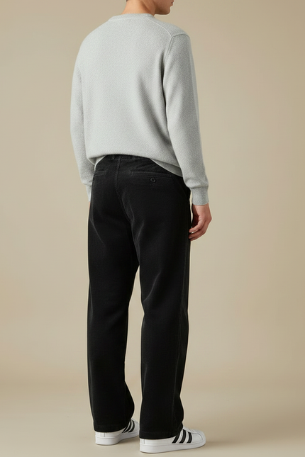 Pantalon Velours Battle Homme - Noir Cordé - vue 2