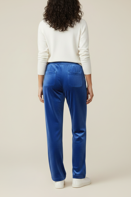 Pantalon Velours Bleu Electrique - vue 2