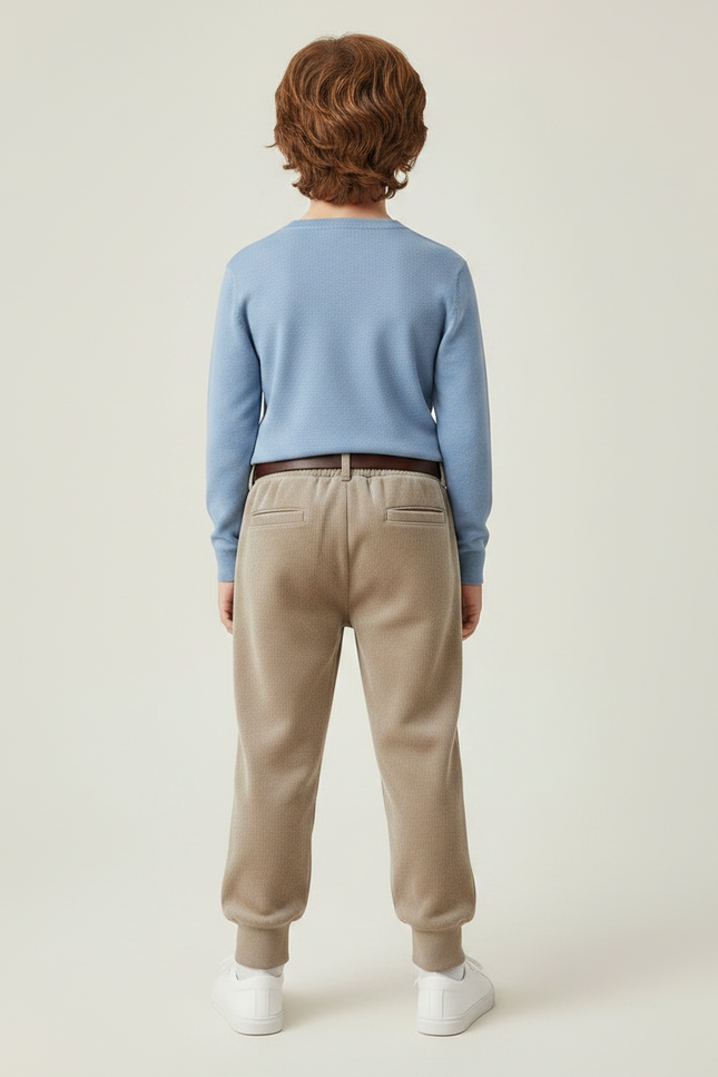 Pantalon Velours Beige Décontracté Molletonné Enfant - vue 2