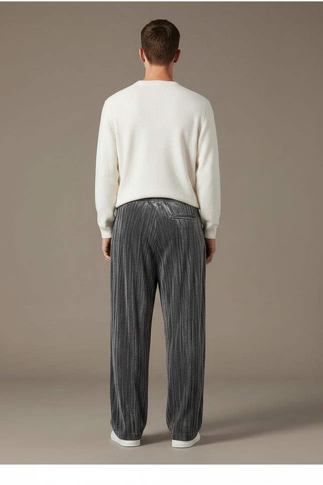 Pantalon Velours Homme Haut De Gamme - Gris - vue 2