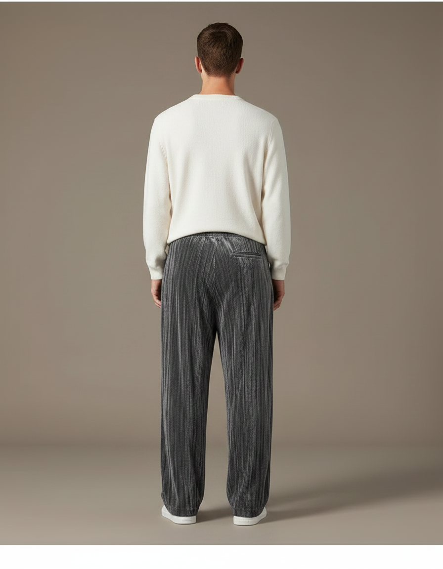 Pantalon Velours Homme Haut De Gamme - Gris - vue 2