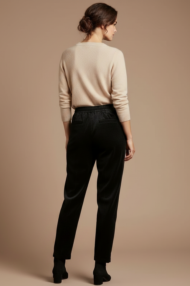 Pantalon Panne De Velours - Noir - vue 2