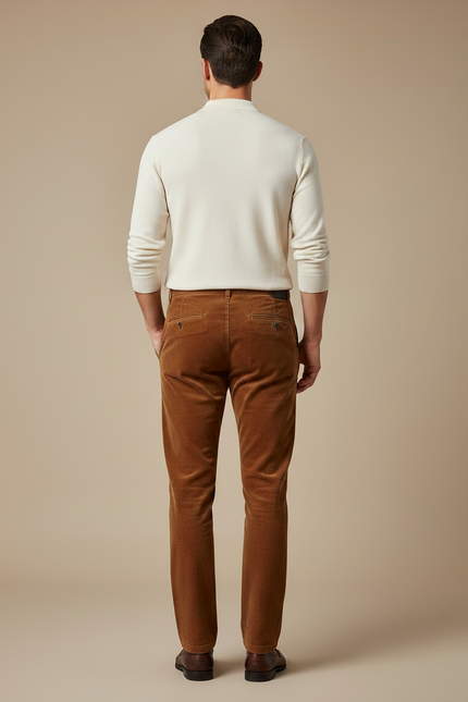 Pantalon Velours Orange Homme - vue 2