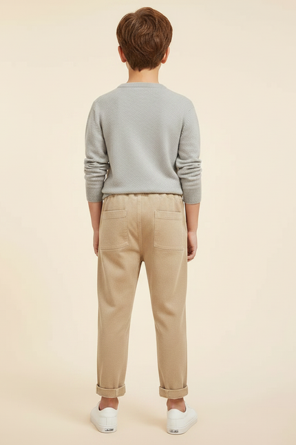 Pantalon Velours Beige Décontracté Confortable Garçon - vue 2