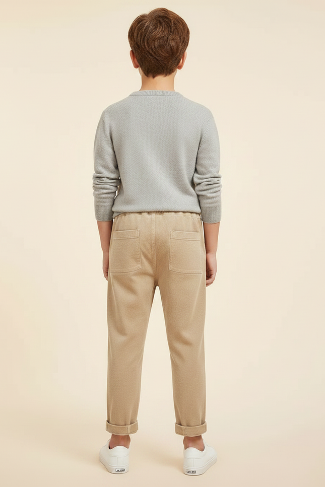 Pantalon Velours Beige Décontracté Confortable Garçon - vue 2