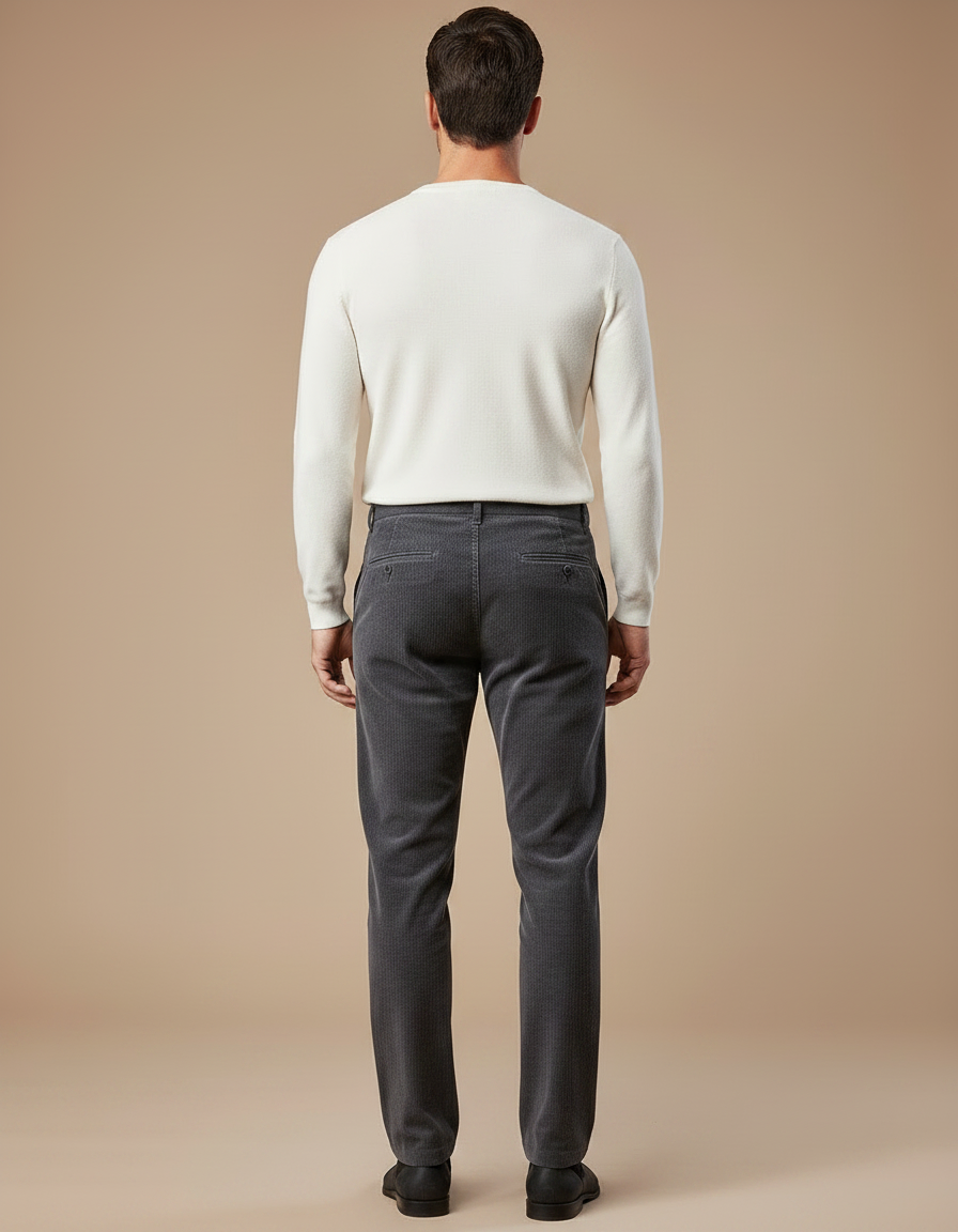 Pantalon Velours Milleraies - Gris Cordé - vue 2