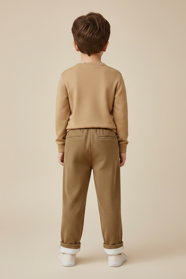 Pantalon Velours Marron Côtelé Chaud Décontracté Enfant - vue 2