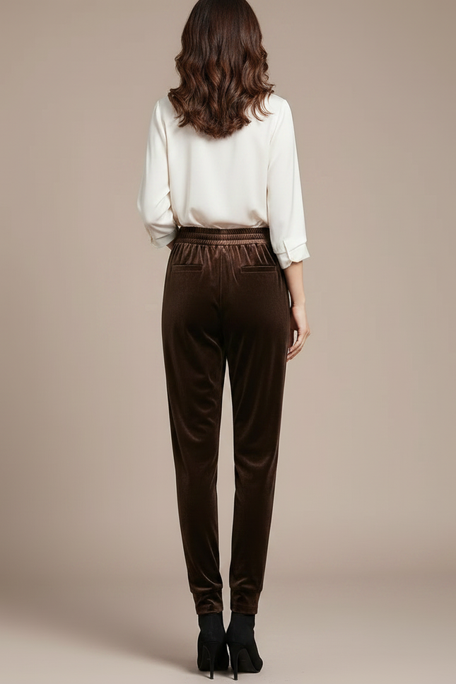Pantalon Marron Velour - Velours - vue 2
