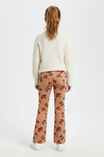 Pantalon Flare Velours Cotelé - Imprimé Cordé - vue 2