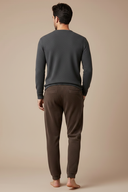 Pantalon Velours Marron Côtelé Homme Sportif Confortable - Cordé - vue 2