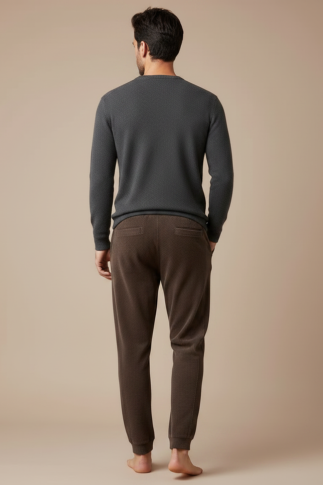Pantalon Velours Marron Côtelé Homme Sportif Confortable - Cordé - vue 2