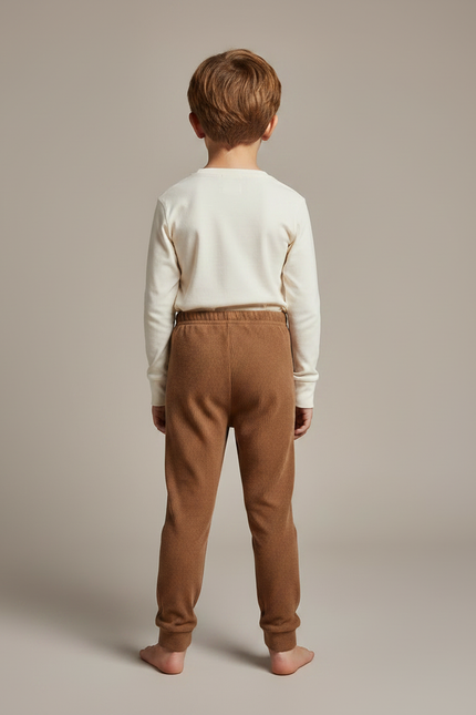 Pantalon Velours Côtelé Marron Enfant Confortable Doux - Cordé - vue 2