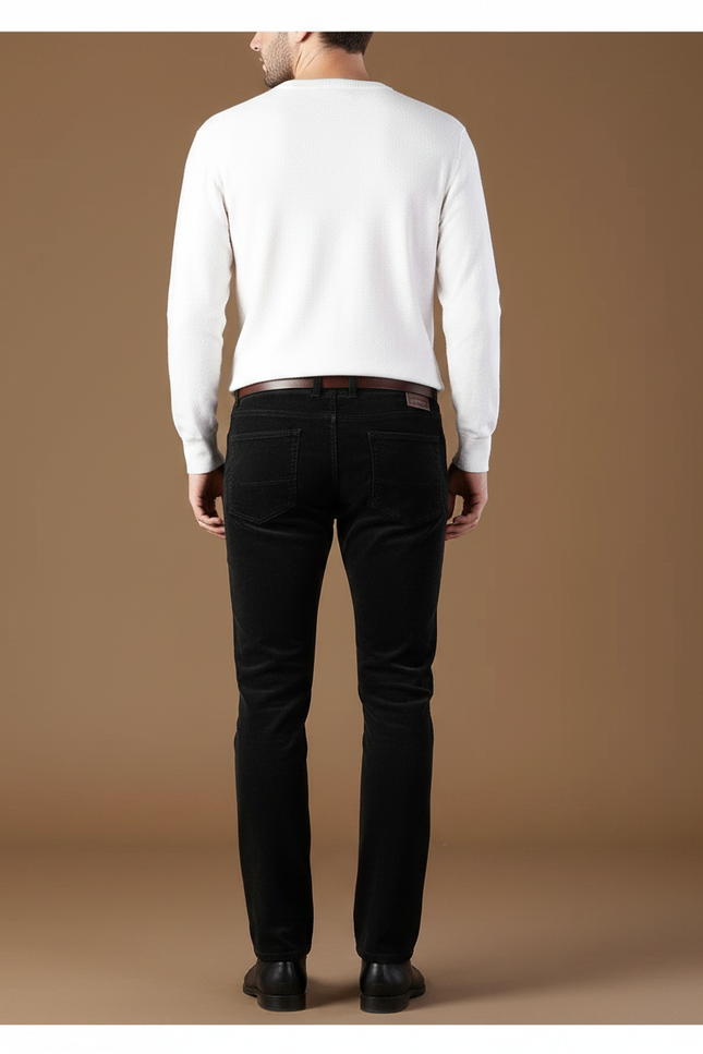 Pantalon Velours Homme 5 Poches - Noir - vue 2