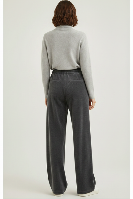 Pantalon Velours Gris Ample Chaud Décontracté Femme - vue 2