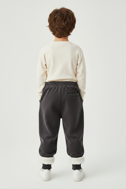Pantalon Velours Côtelé Gris Doublé Molleton Chaud - Cordé - vue 2