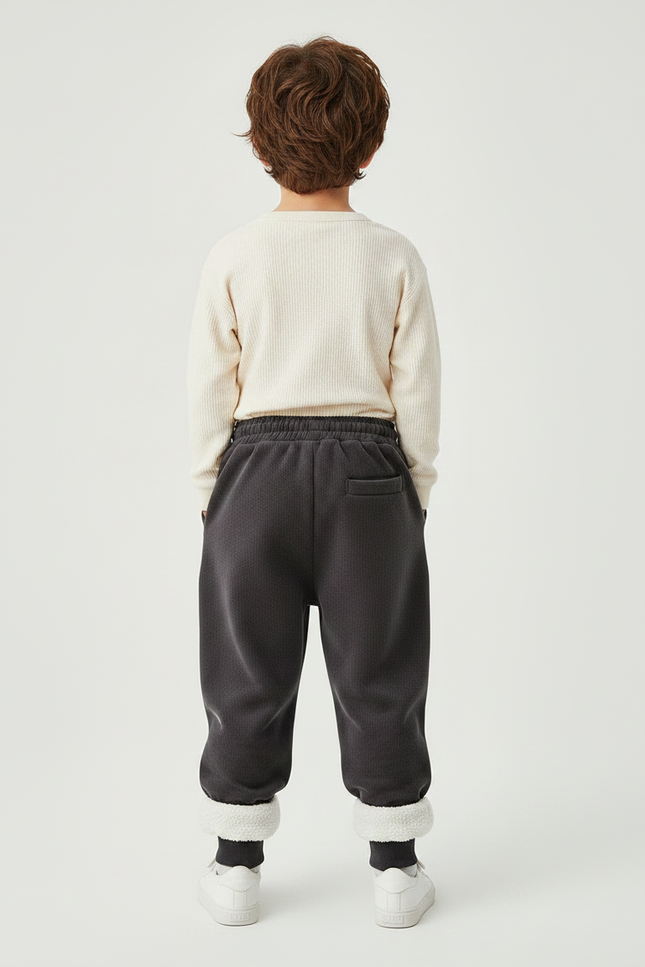 Pantalon Velours Côtelé Gris Doublé Molleton Chaud - Cordé - vue 2