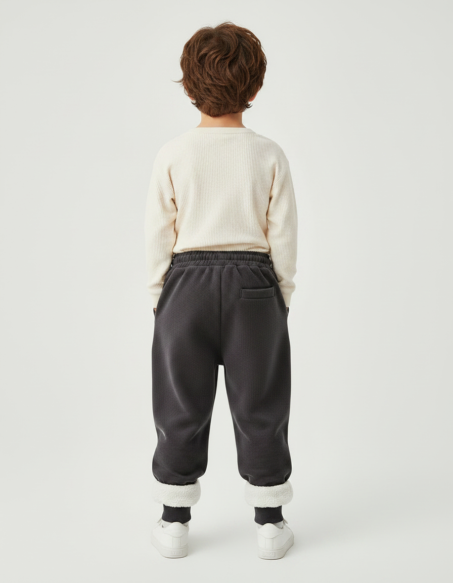 Pantalon Velours Côtelé Gris Doublé Molleton Chaud - Cordé - vue 2