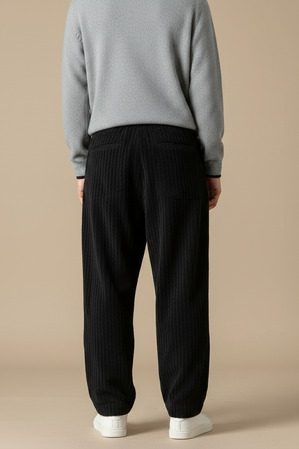 Pantalon Velours Homme Noir Baggy - vue 2