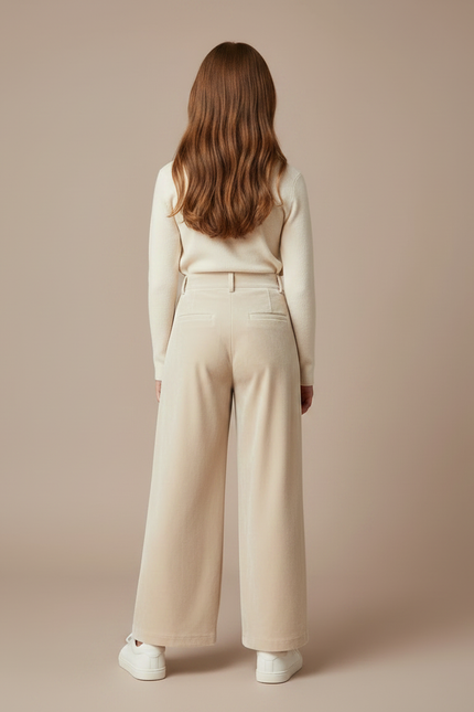 Ensemble Pantalon Velours - Beige - vue 2