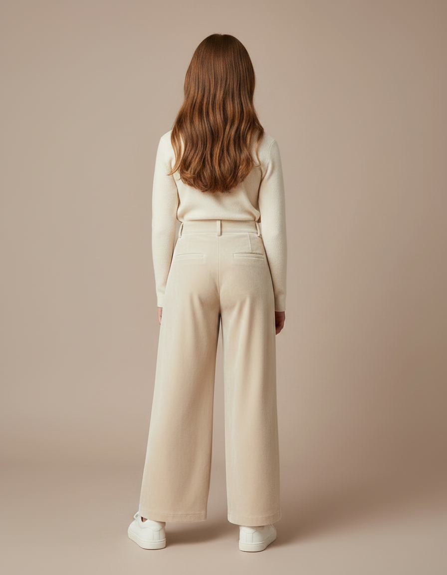 Ensemble Pantalon Velours - Beige - vue 2