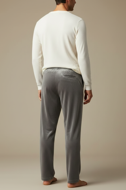 Pantalon Droit Velours - Gris - vue 2