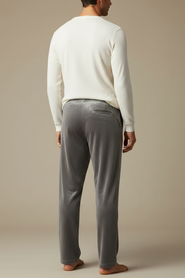 Pantalon Droit Velours - Gris - vue 2