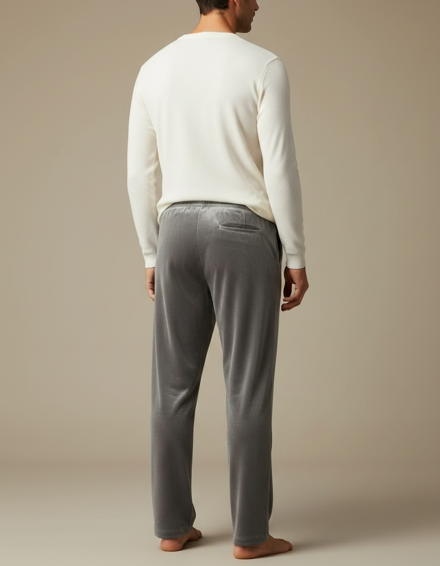 Pantalon Droit Velours - Gris - vue 2