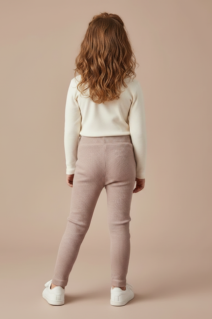 Pantalon Velours Côtelé Rose Confortable Enfant - Cordé - vue 2