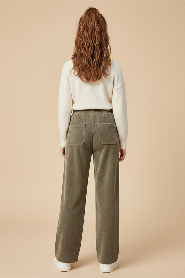 Pantalon Velours Kaki - Cordé - vue 2