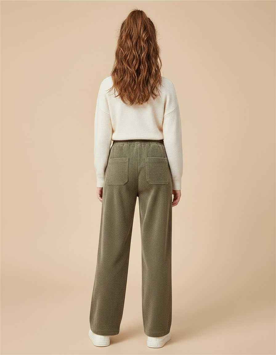 Pantalon Velours Kaki - Cordé - vue 2
