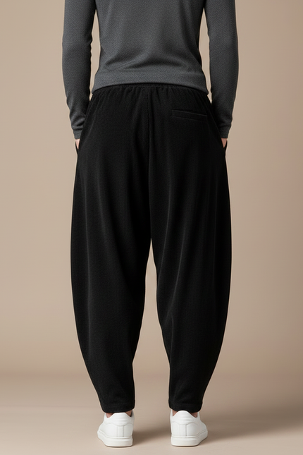 Pantalon Velours Japonais - Noir Cordé - vue 2