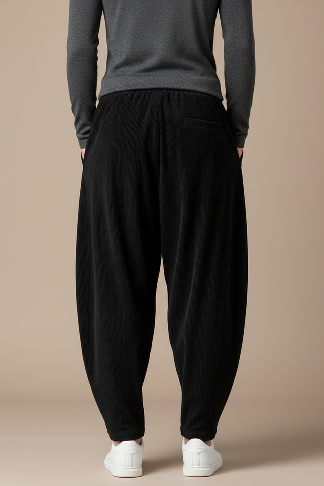 Pantalon Velours Japonais - Noir Cordé - vue 2