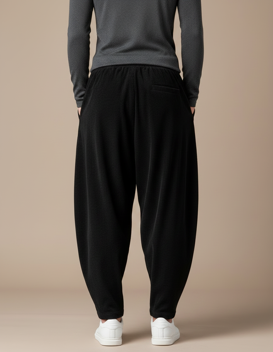 Pantalon Velours Japonais - Noir Cordé - vue 2