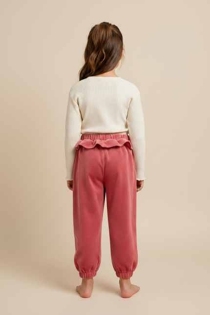 Pantalon Velours Vieux Rose - vue 2