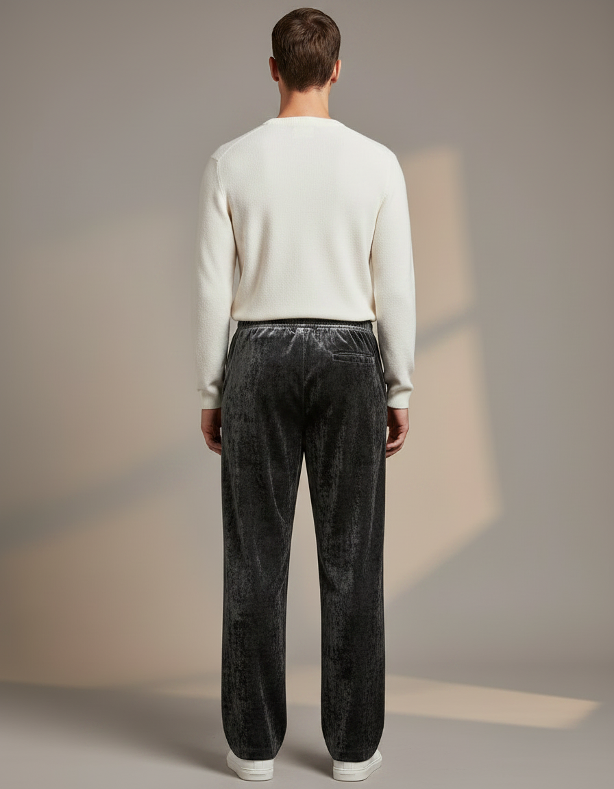 Pantalon Jogging Velours Homme - Gris - vue 2