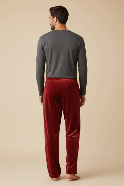 Pantalon Homme Velours Rouge - vue 2