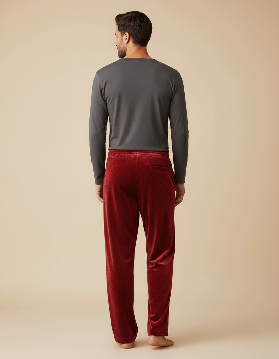 Pantalon Homme Velours Rouge - vue 2