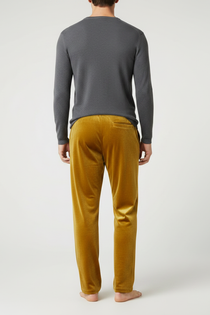 Pantalon Velours Straight - Doré - vue 2