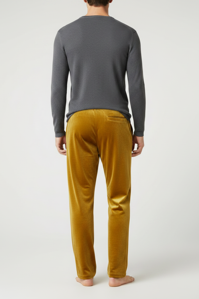 Pantalon Velours Straight - Doré - vue 2